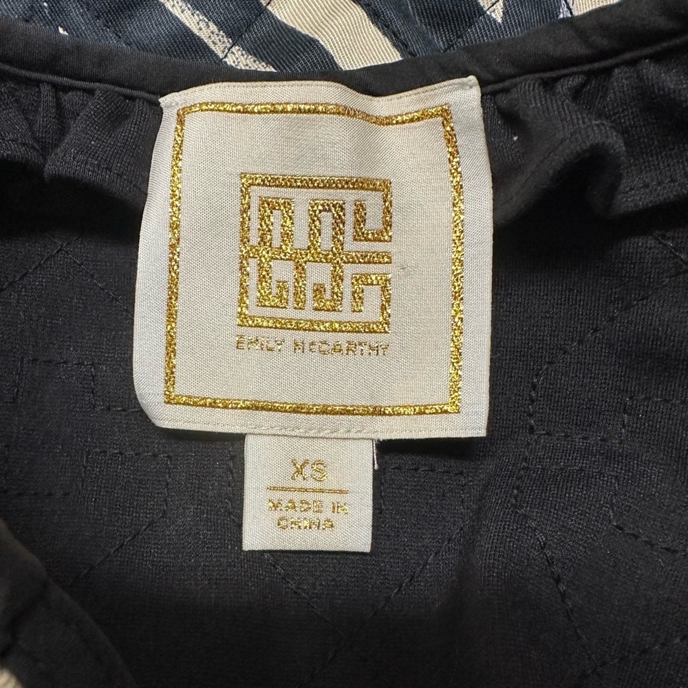 Emily McCarthy Ava Reversible Jacket Plaid Noir Navy/Black/Cream Sz XS Women’s - Picture 9 of 14
